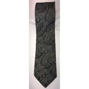 NOS Envoy Limited Edition‎ Black & Gold Scroll Polyester Neck Tie 56" Length